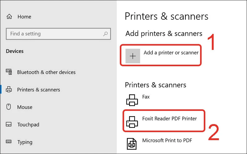 Kết nối máy in không dây