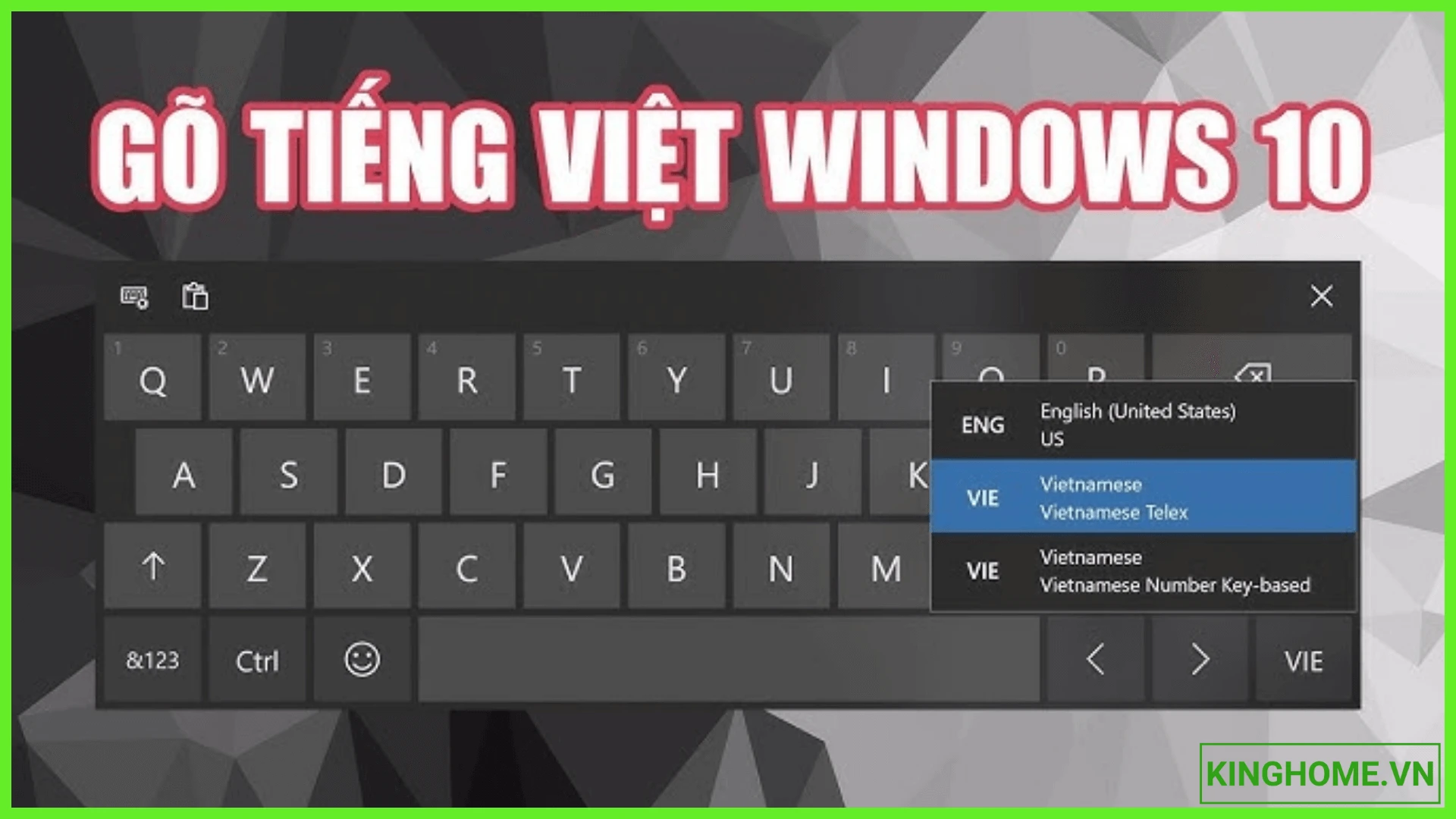 Cài đặt bàn phím tiếng Việt trên Windows