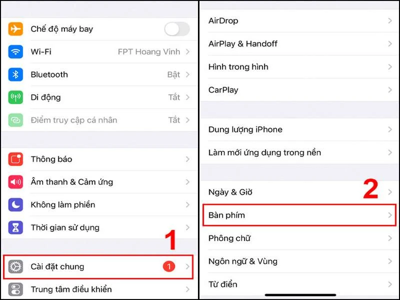 Cài đặt bàn phím tiếng Việt trên iPhone