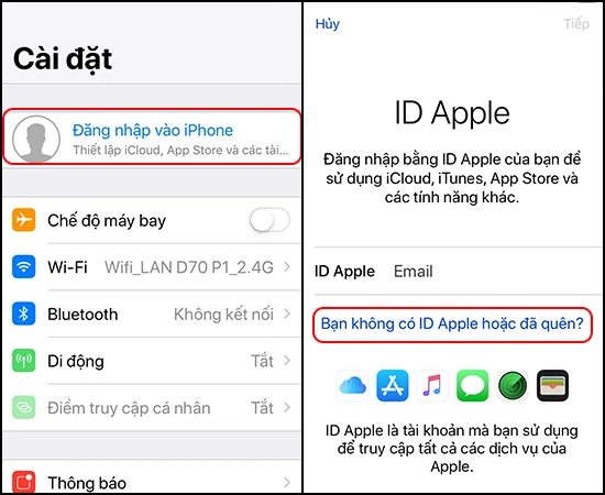 Hướng dẫn tạo tài khoản iCloud
