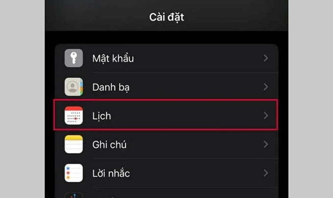 Cài đặt trên iPhone