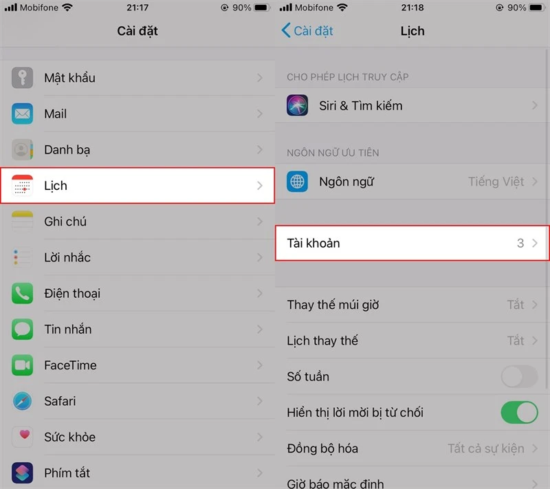 Cách cài đặt lịch âm cho điện thoại