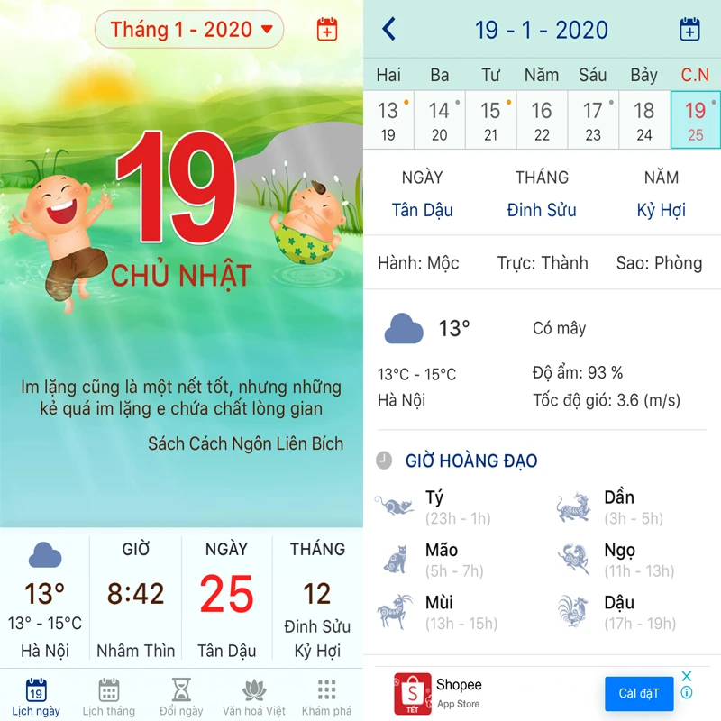 Hướng dẫn cài đặt lịch âm cho điện thoại Android