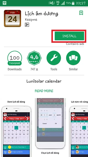Cách cài đặt lịch âm cho điện thoại