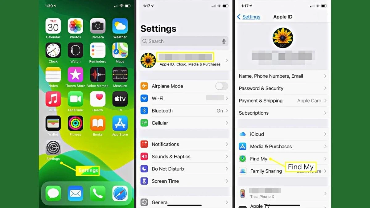 Cài đặt định vị giữa hai điện thoại
