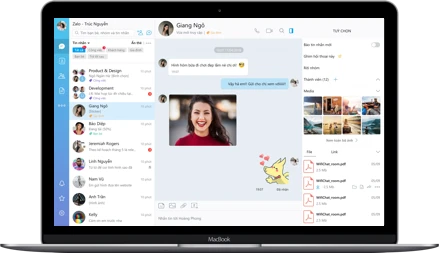 Giao diện Zalo trên máy tính