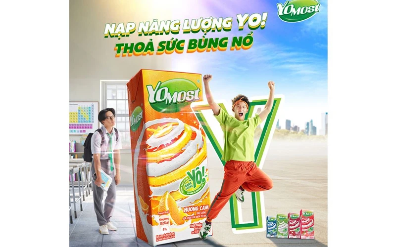 Sữa chua uống Yomost hương cam 180ml