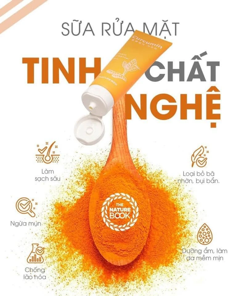 Sữa rửa mặt tinh bột nghệ Foam Cleanser Curcumin