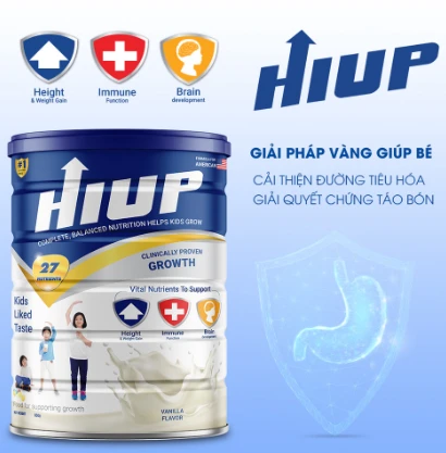 Sữa HIUP chính hãng 650gr tăng chiều cao cho bé từ 3-15 tuổi