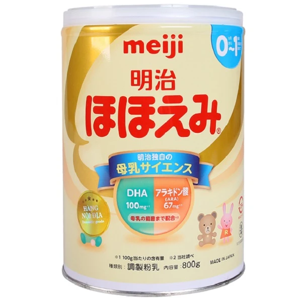 Sữa công thức Meiji 0-1 tuổi nội địa Nhật Bản lon 800g - suachobeyeu.vn