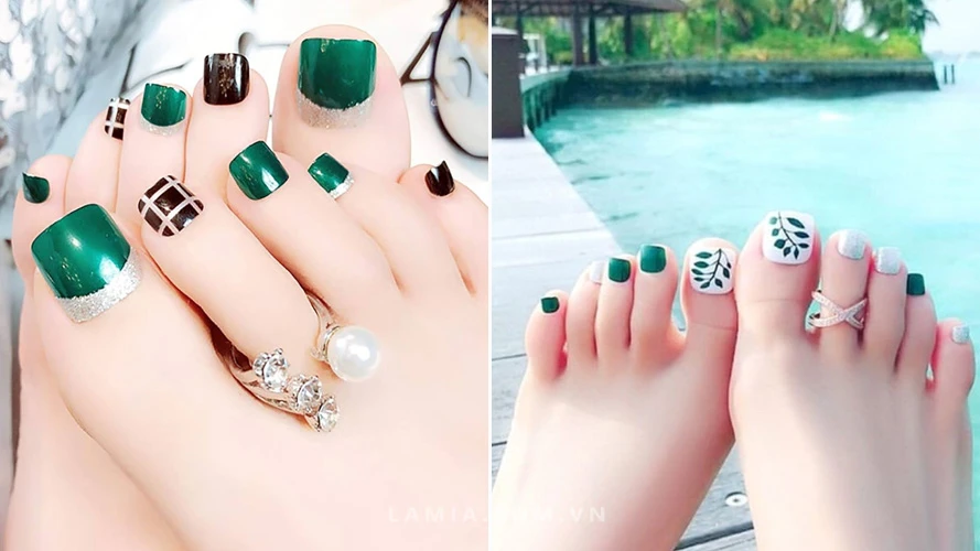 1001+ mẫu móng chân đẹp, nail chân xinh, sáng da hot 2024