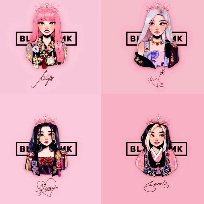 Hình ảnh dễ thương của Blackpink Anime