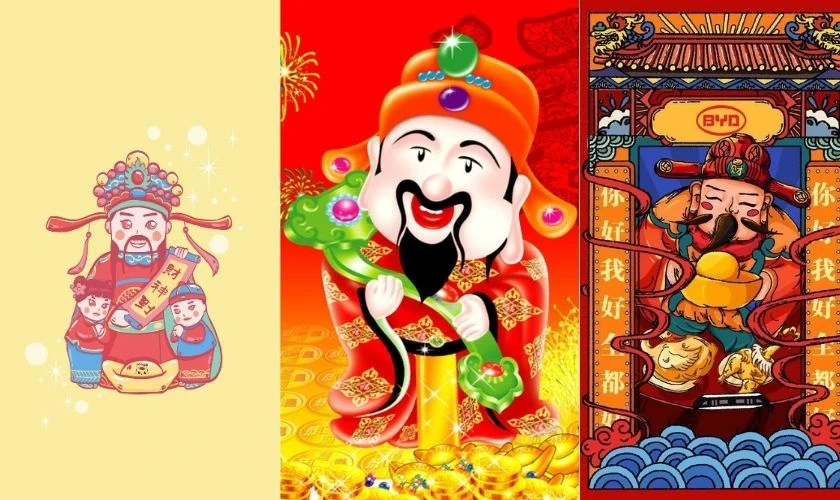 Hình nền thần tài thu hút tài lộc và may mắn