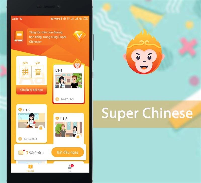 Super Chinese - Ứng dụng học tiếng Trung online từ cơ bản đến nâng cao