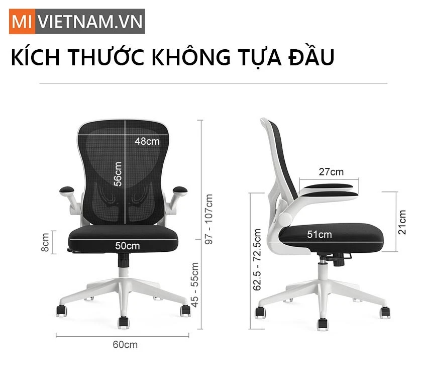 Ghế công thái học Xiaomiyoupin Hbada HDNY163