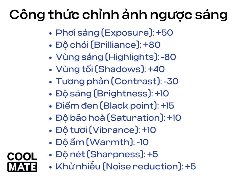 15 công thức chỉnh ảnh trên Iphone không cần app cực đơn giản