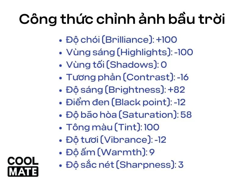 15 công thức chỉnh ảnh trên Iphone không cần app cực đơn giản