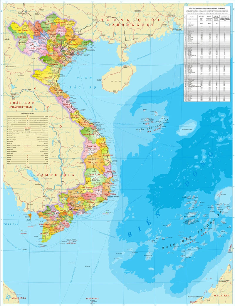 Bản Đồ Hành Chính Việt Nam Và Bản Đồ 63 Tỉnh Thành VN