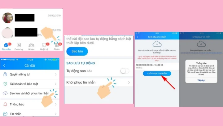 Cách khôi phục tin nhắn Zalo đã xóa