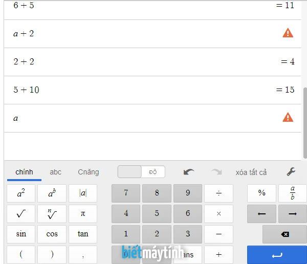 Máy tính CASIO online miễn phíMáy tính giải toán từ cơ bản đến nâng cao