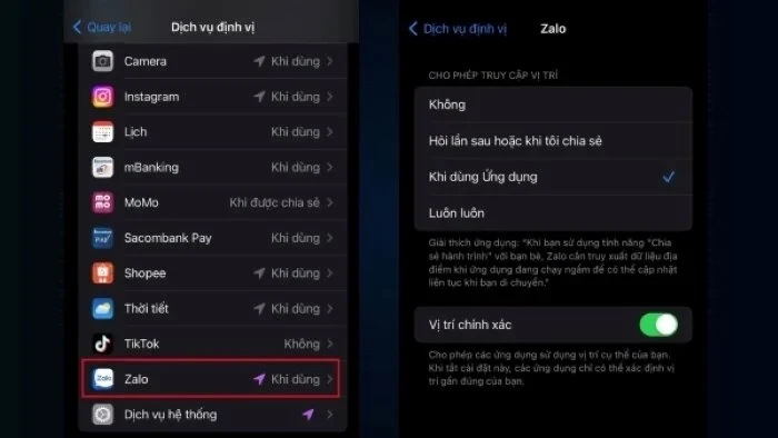 Nguyên nhân và cách khắc phục Zalo không tìm quanh đây được trên iPhone
