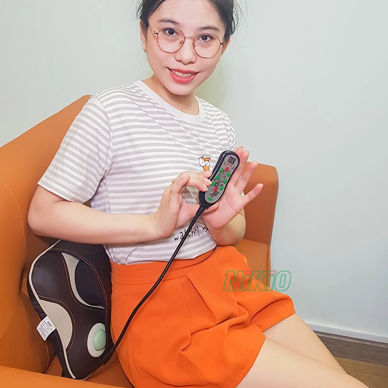 Máy massage đấm bóp Nikio NK-136DC cổ vai gáy, lưng cao cấp - Pin sạc