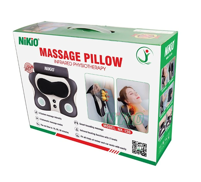 Máy massage đấm bóp Nikio NK-136DC cổ vai gáy, lưng cao cấp - Pin sạc