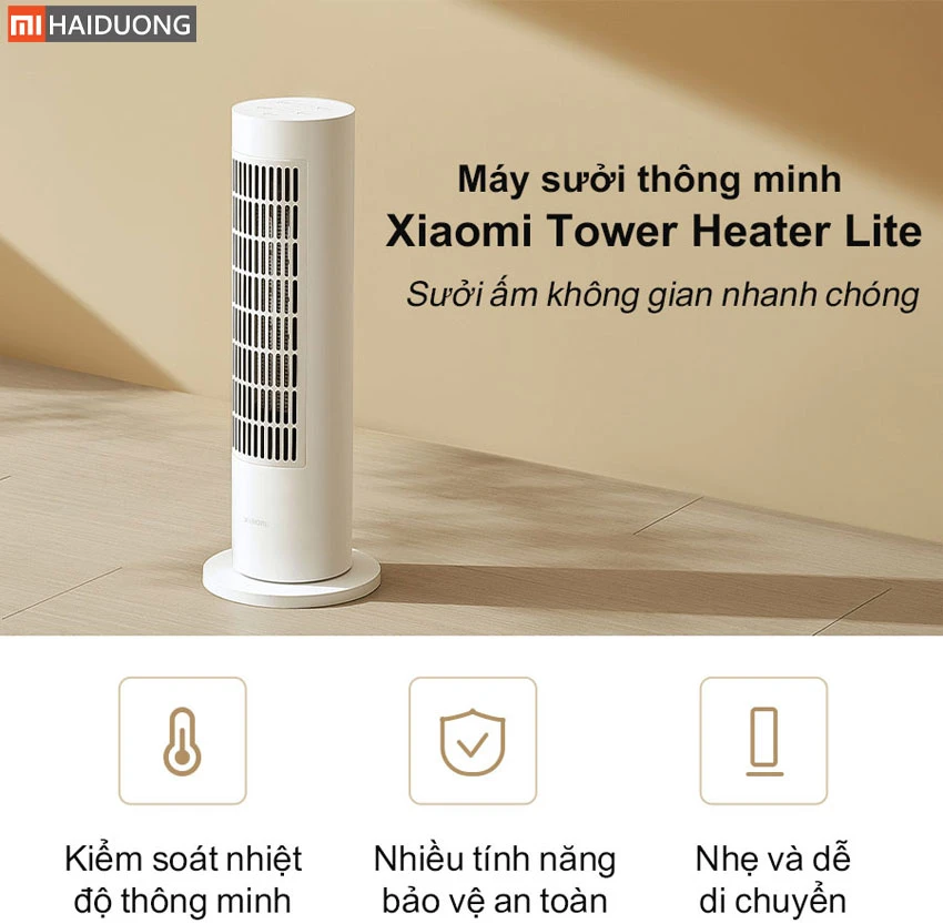 Máy sưởi gốm Xiaomi Smart Tower Heater Lite - Hàng Chính Hãng