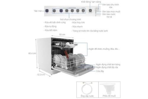 Kích thước máy rửa bát Bosch