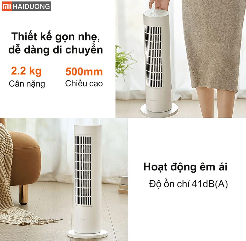 Máy sưởi gốm Xiaomi Smart Tower Heater Lite - Hàng Chính Hãng