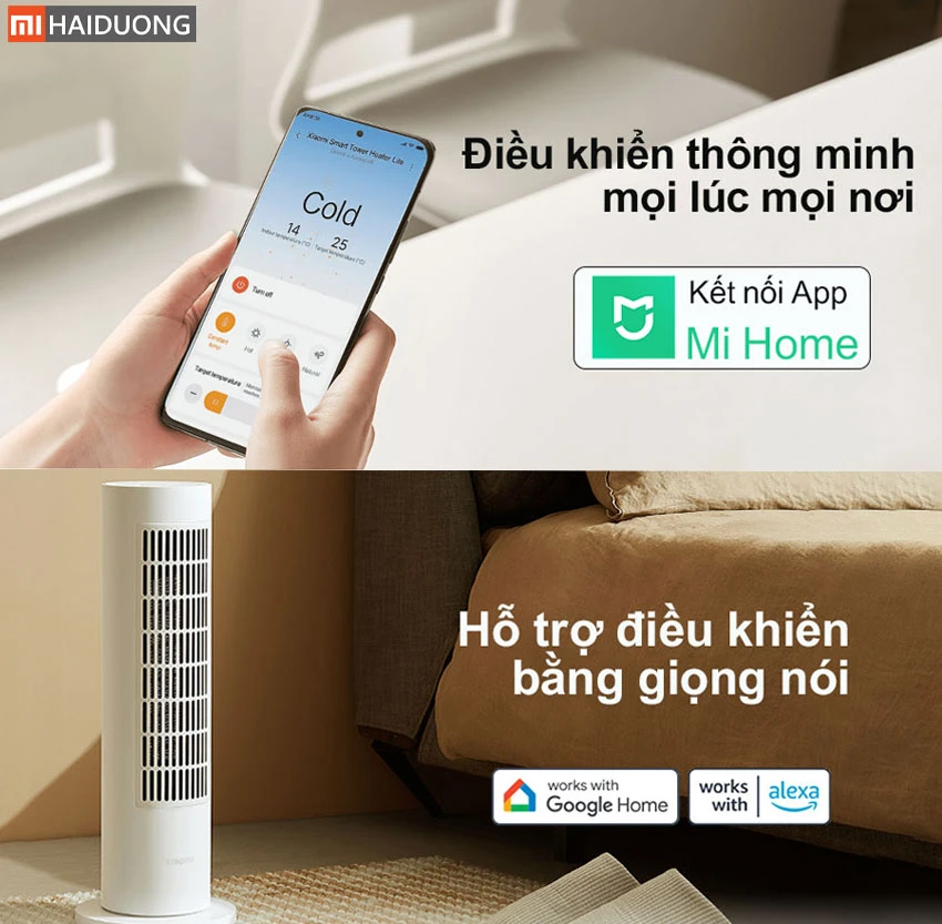 Máy sưởi gốm Xiaomi Smart Tower Heater Lite - Hàng Chính Hãng