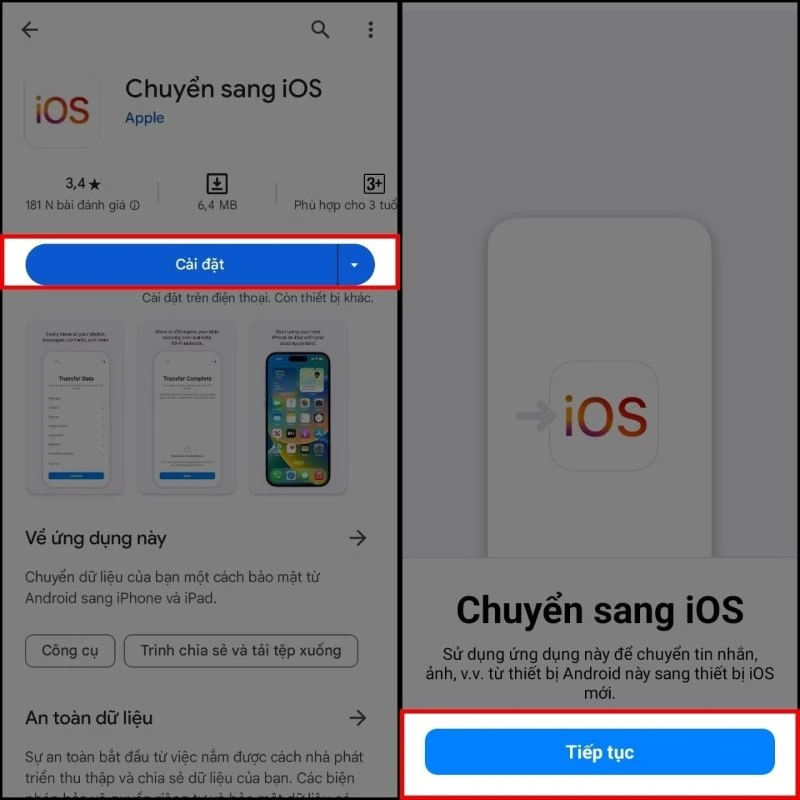 Cách chuyển dữ liệu từ Android sang iPhone nhanh, cực đơn giản