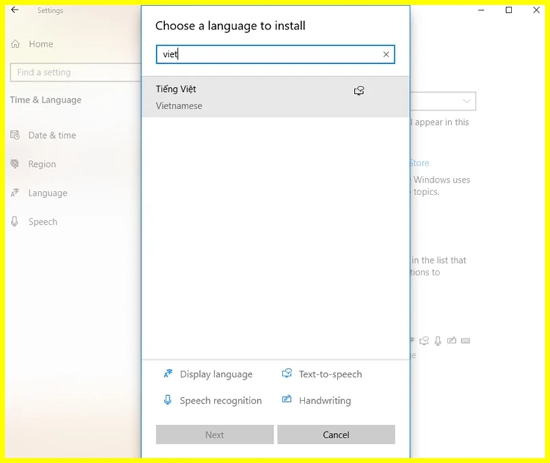 Hướng dẫn cách cài đặt ngôn ngữ tiếng việt cho máy tính win 10