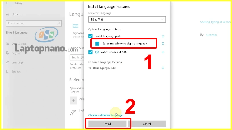 Hướng dẫn cách cài đặt ngôn ngữ tiếng việt cho máy tính win 10
