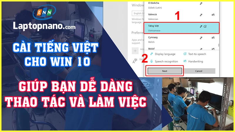 Hướng dẫn cách cài đặt ngôn ngữ tiếng việt cho máy tính win 10